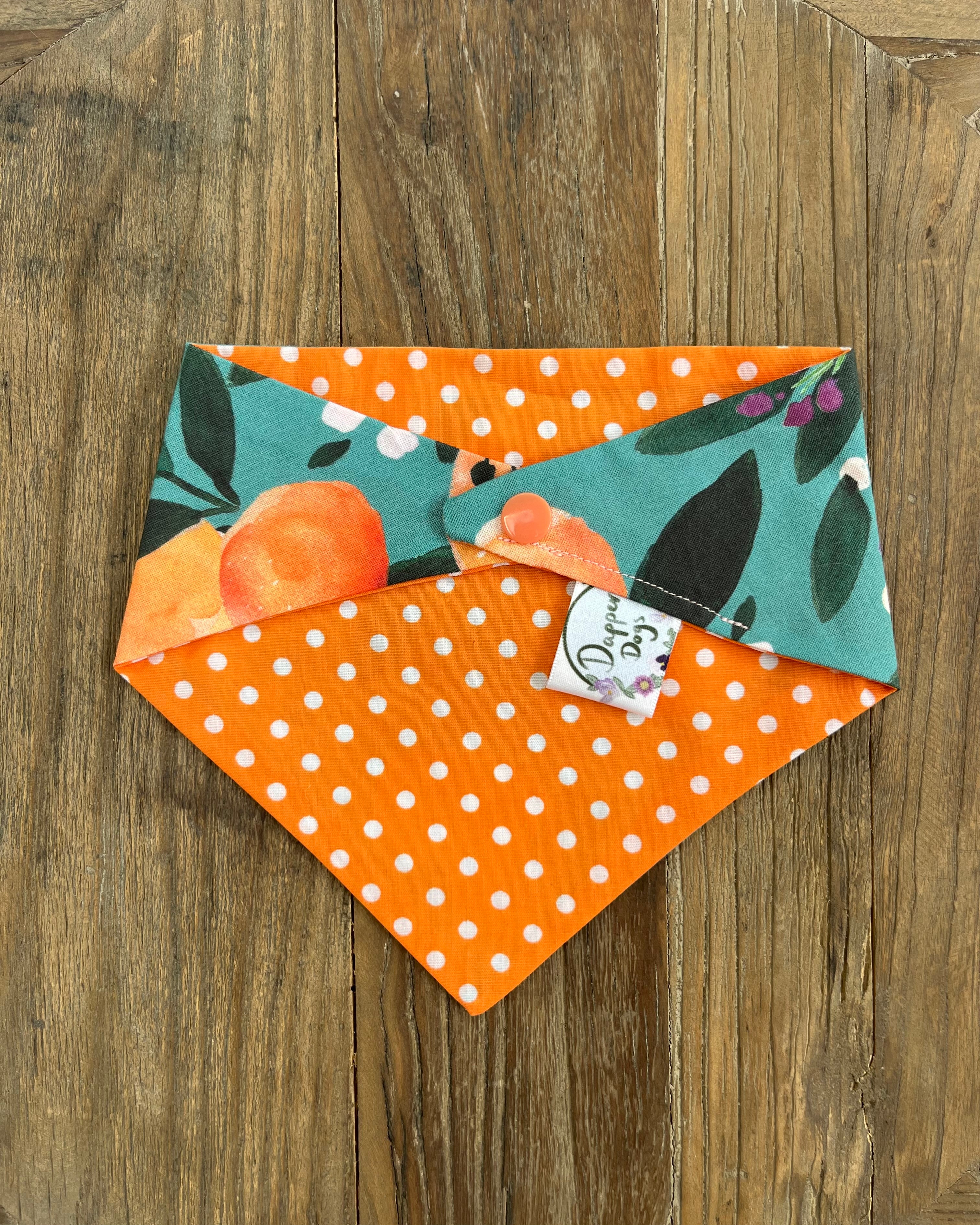 Orange Blossom Reversible Bandana