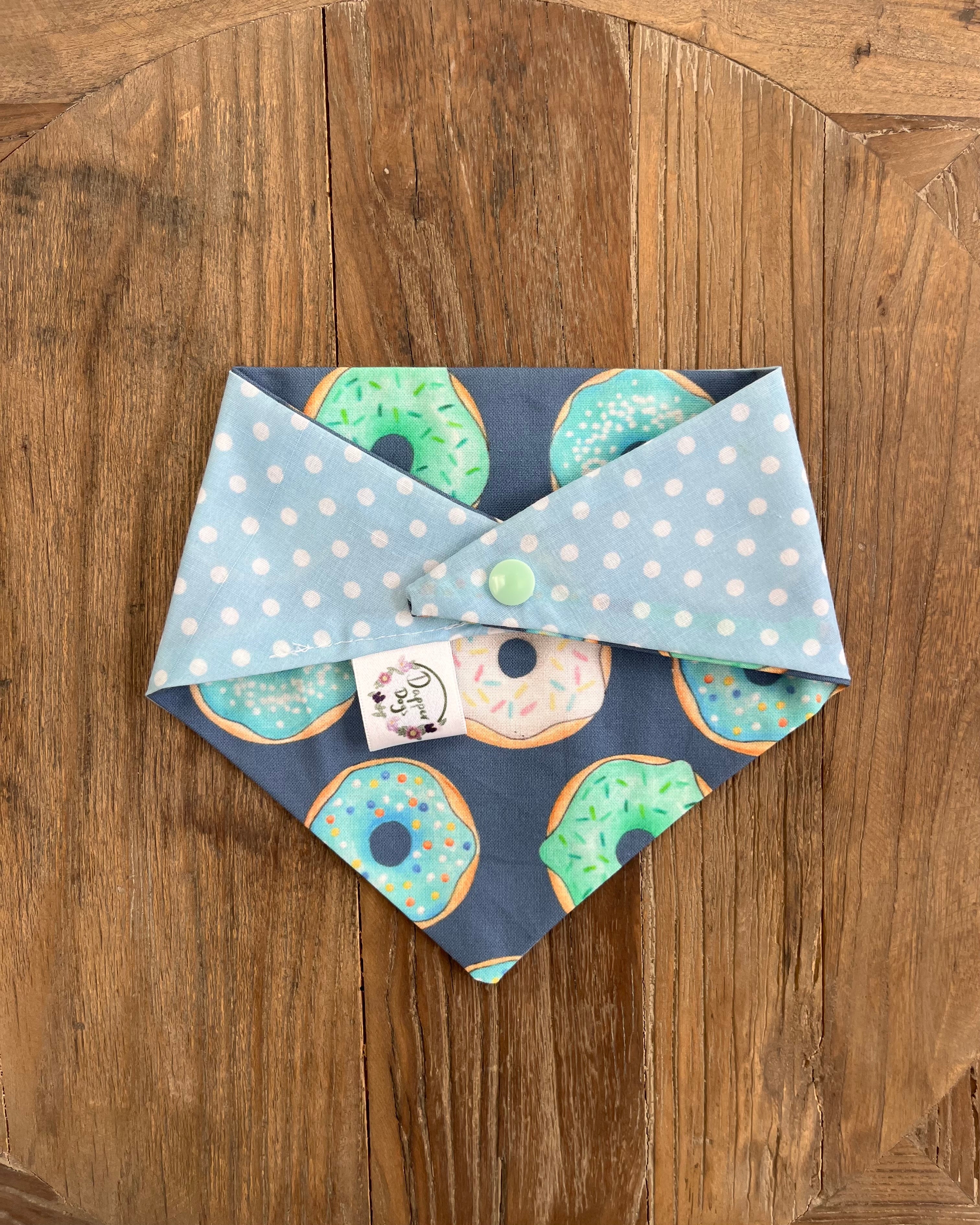 Donut Worry Reversible Bandana (Blue)