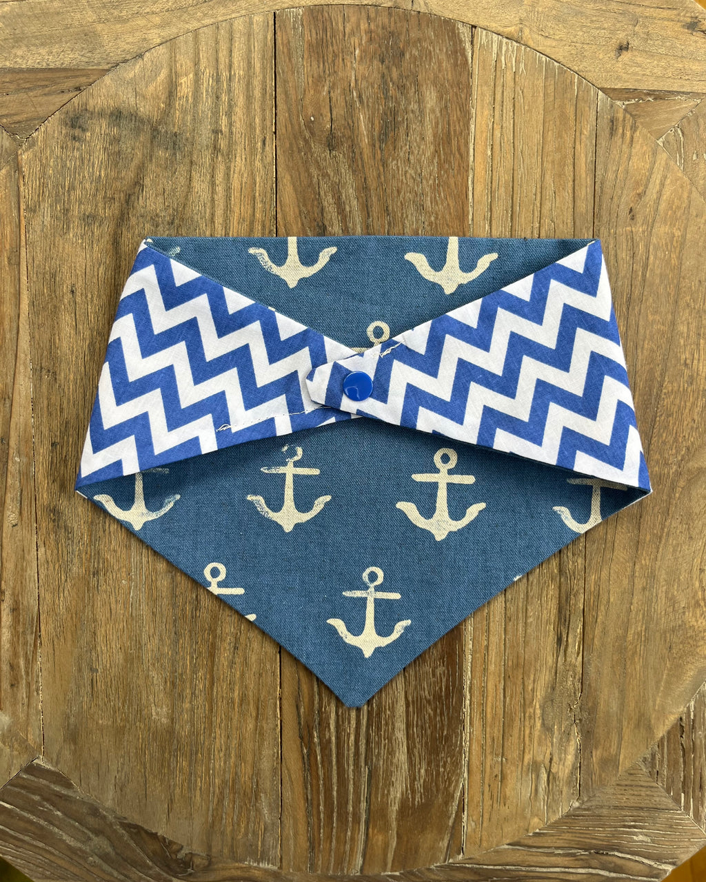 Nautical Pup Reversible Bandana