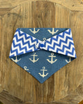 Nautical Pup Reversible Bandana
