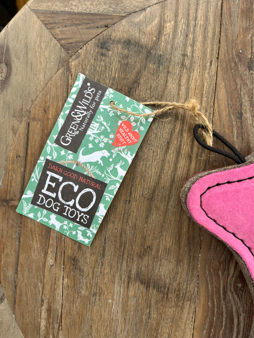 Green & Wild Pinkie Bone Eco Dog Toy
