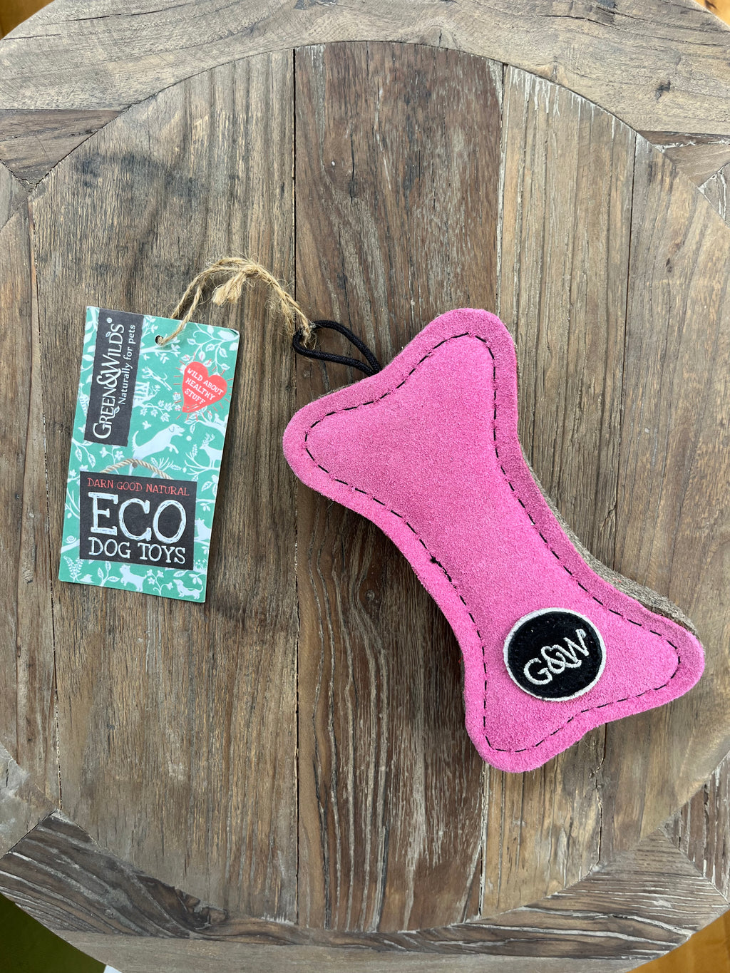 Green & Wild Pinkie Bone Eco Dog Toy