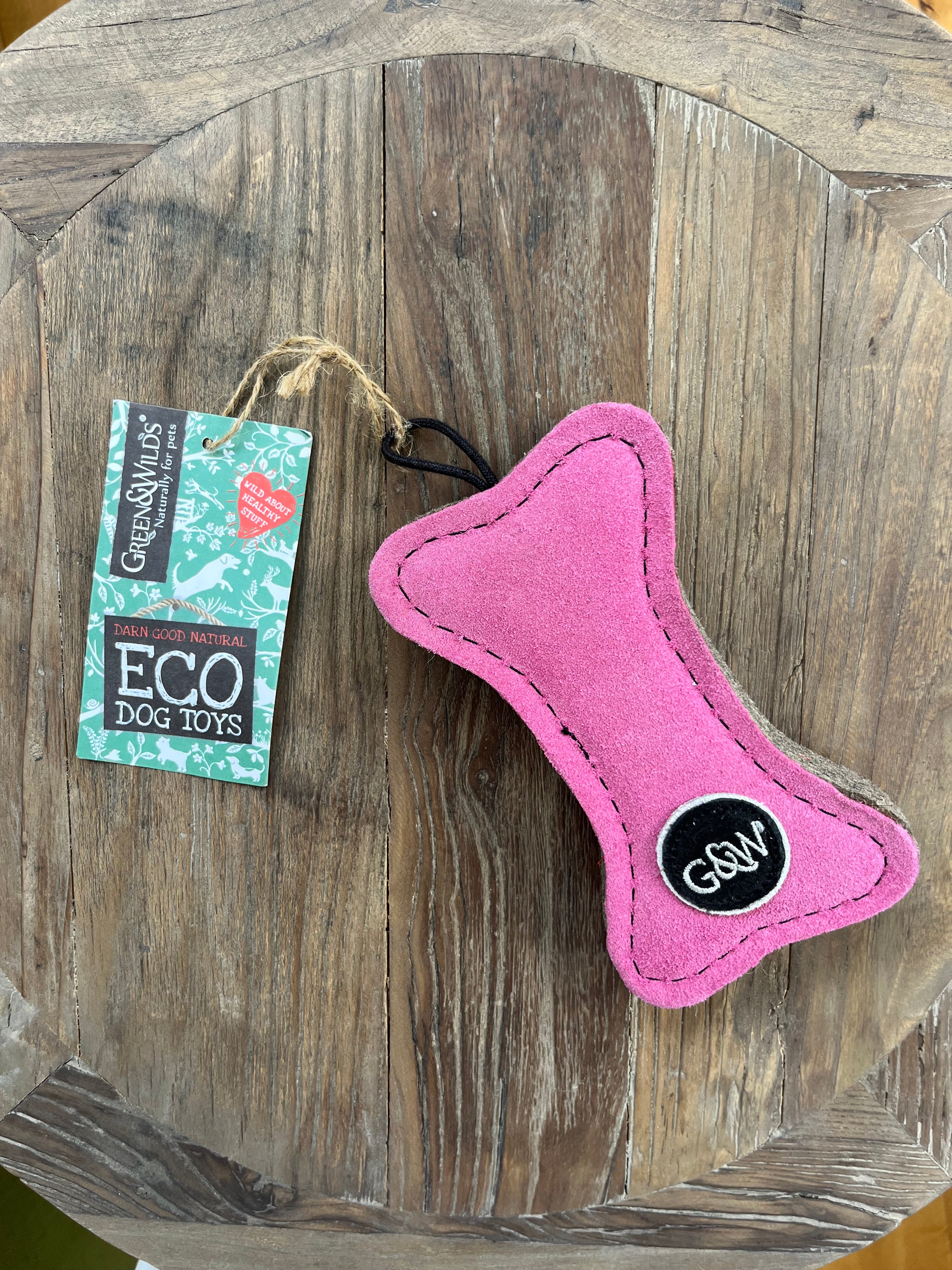 Green & Wild Pinkie Bone Eco Dog Toy